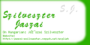 szilveszter jaszai business card